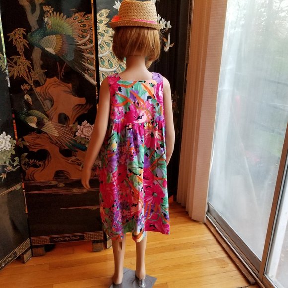 Noodles Size 6X Blue Pink Flowered Cotton Dress - Picture 6 of 8